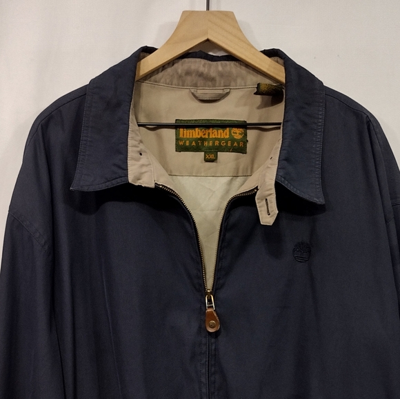 Vintage Timberland Weather Gear Full Zip Jacket Mens XXL Blue Outdoor Casual - Picture 2 of 11
